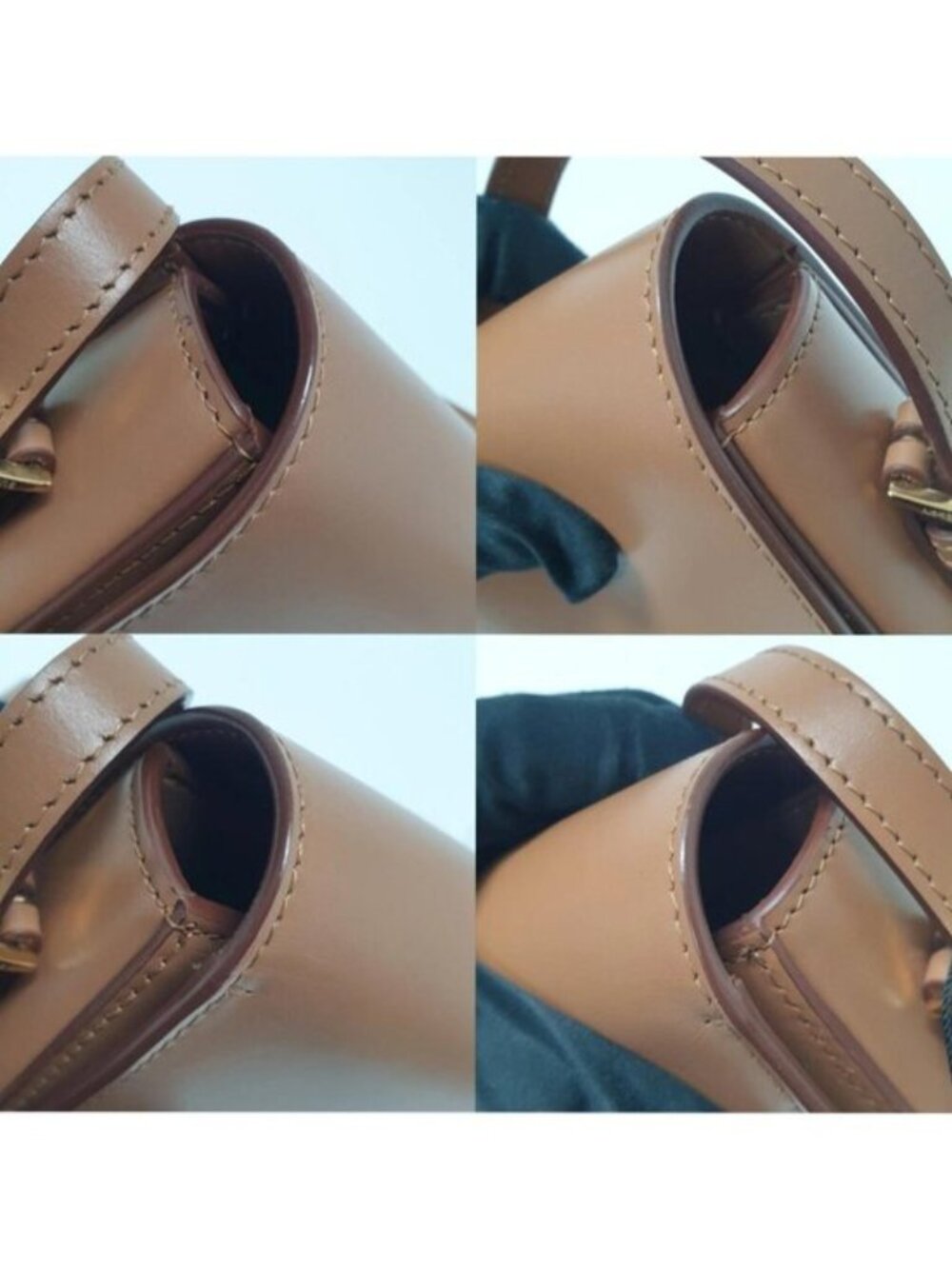 Authentic Burberry Brown Leather Shoulder Bag Logo Flap Dust Bag Luxury - Picture 5 of 12